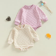 Load image into Gallery viewer, Baby Boys Girls Romper Long Sleeve Crew Neck Checkered Bodysuit Fall Playsuit
