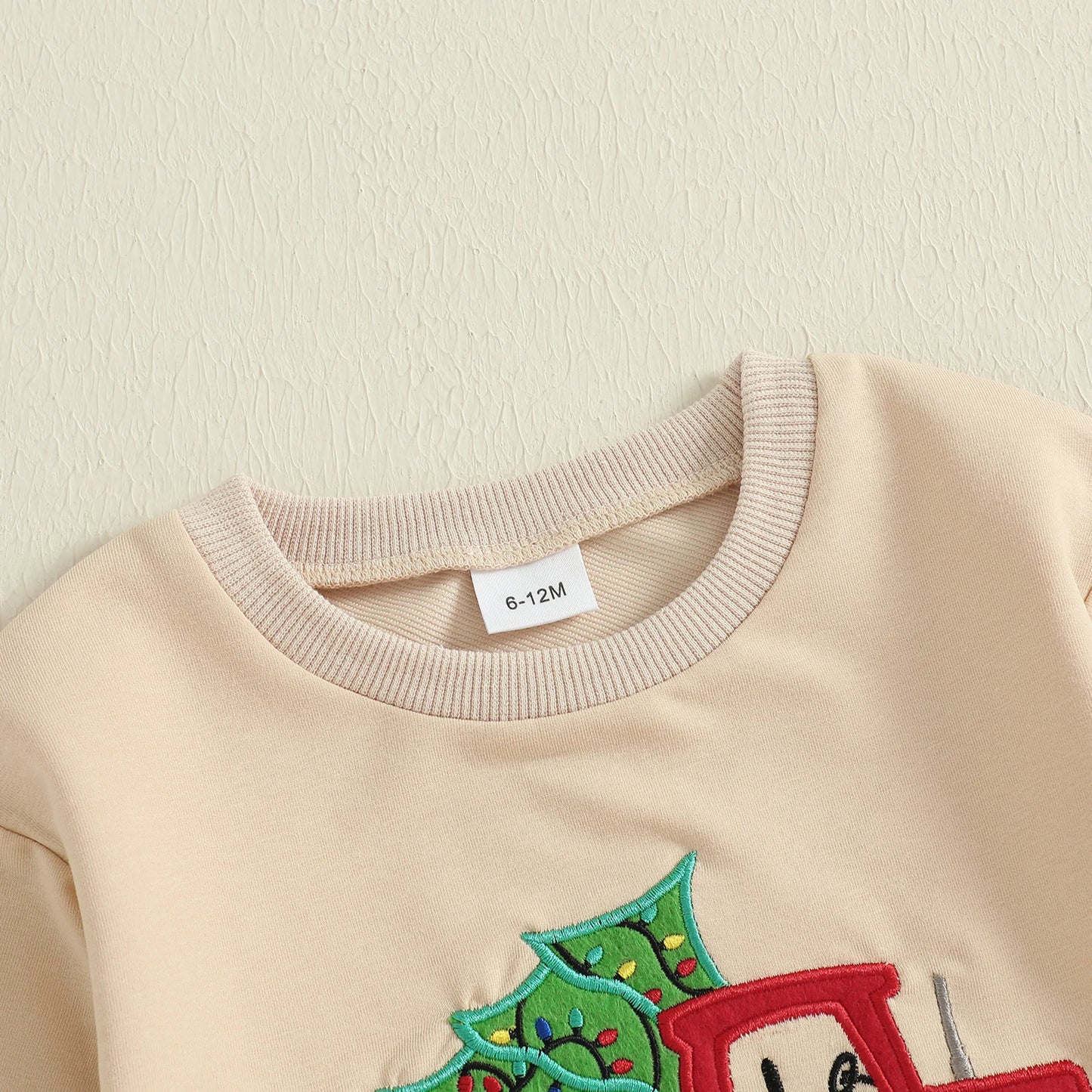 Baby Toddler Boys 2Pcs Christmas Set Truck and Christmas Tree Long Sleeve Round Neck Pullover Top Jogger Pants Set