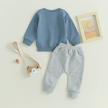 Load image into Gallery viewer, Baby Toddler Boys Girls 2Pcs Fall Set Long Sleeve Crew Neck Top with Elastic Waist Sweatpants
