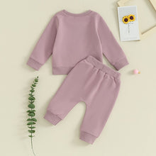 Load image into Gallery viewer, Toddler Baby Girls 2Pcs Outfit Letter Print Dad&#39;s Little Girl Long Sleeve Top and Elastic Pants Set
