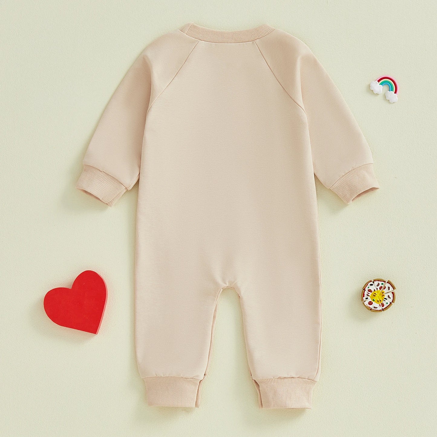 Baby Boy Valentines Romper Mr. Steal Your Heart Fashionable Cute Letters Printed Long Sleeve Jumpsuit