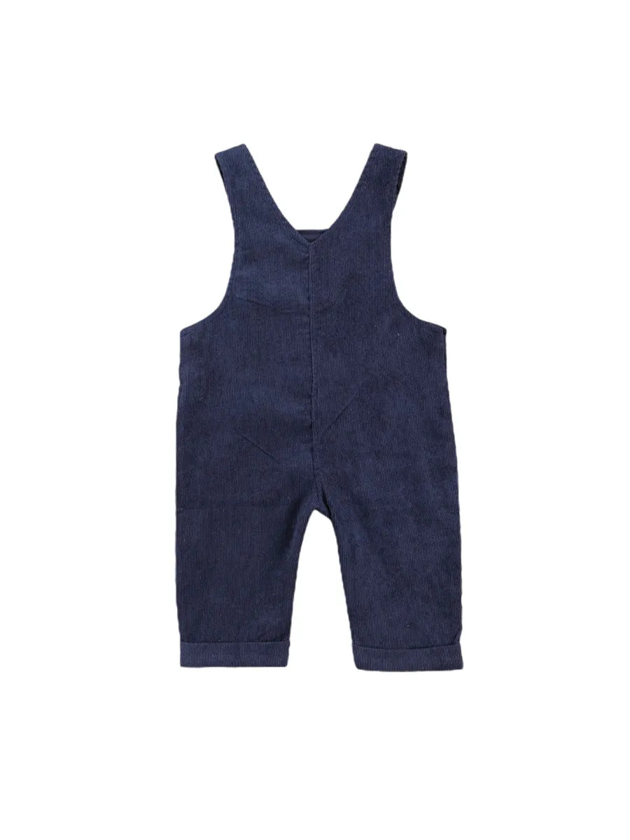 Baby Toddler Boys Girls Suspender Pants Jumpsuit With Buttons Fit Solid Color Overalls Romper