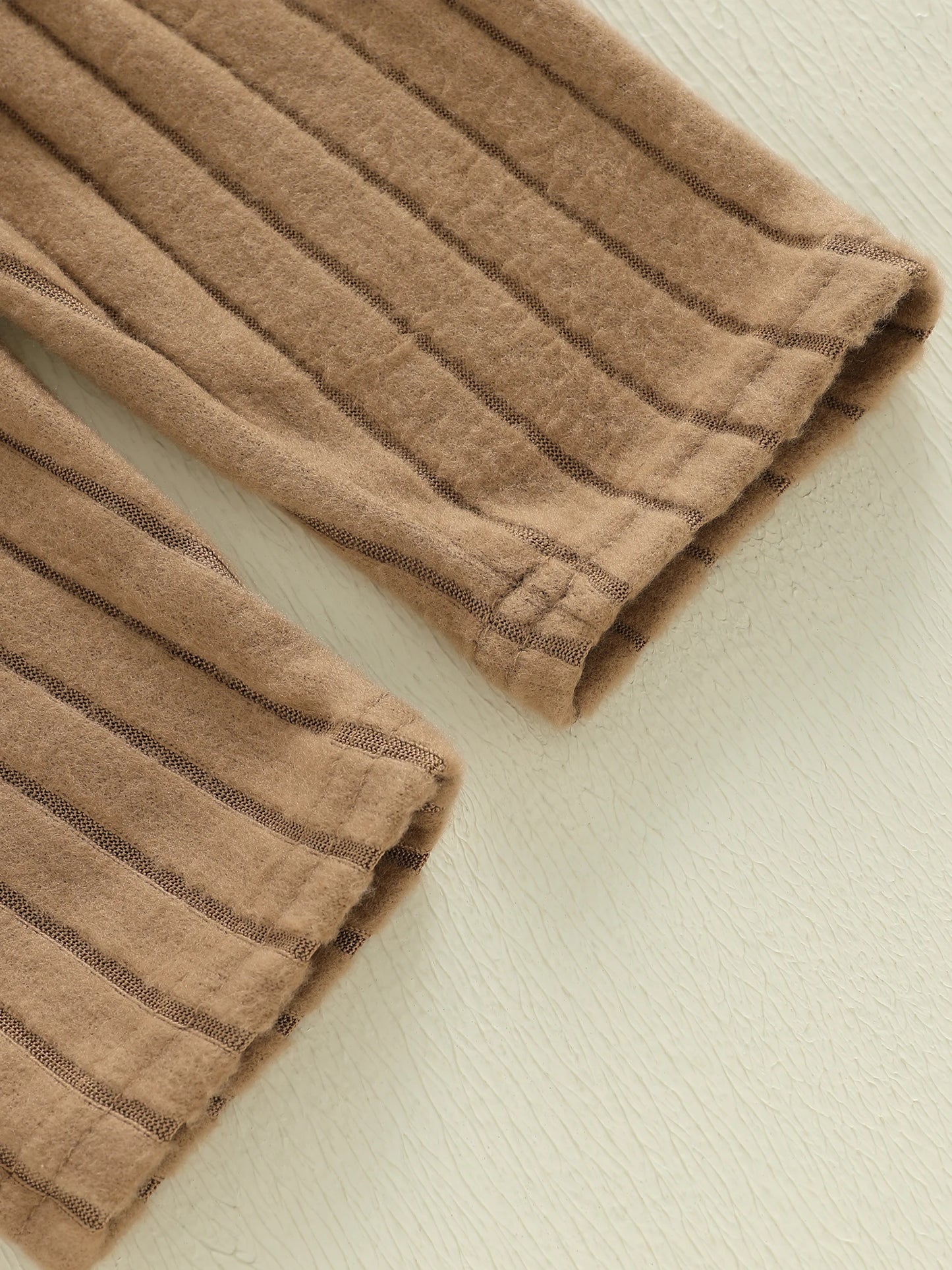 Baby Toddler Girls 2Pcs Clothing Set Long Sleeve Flower Top with Solid Color Pants Outfit