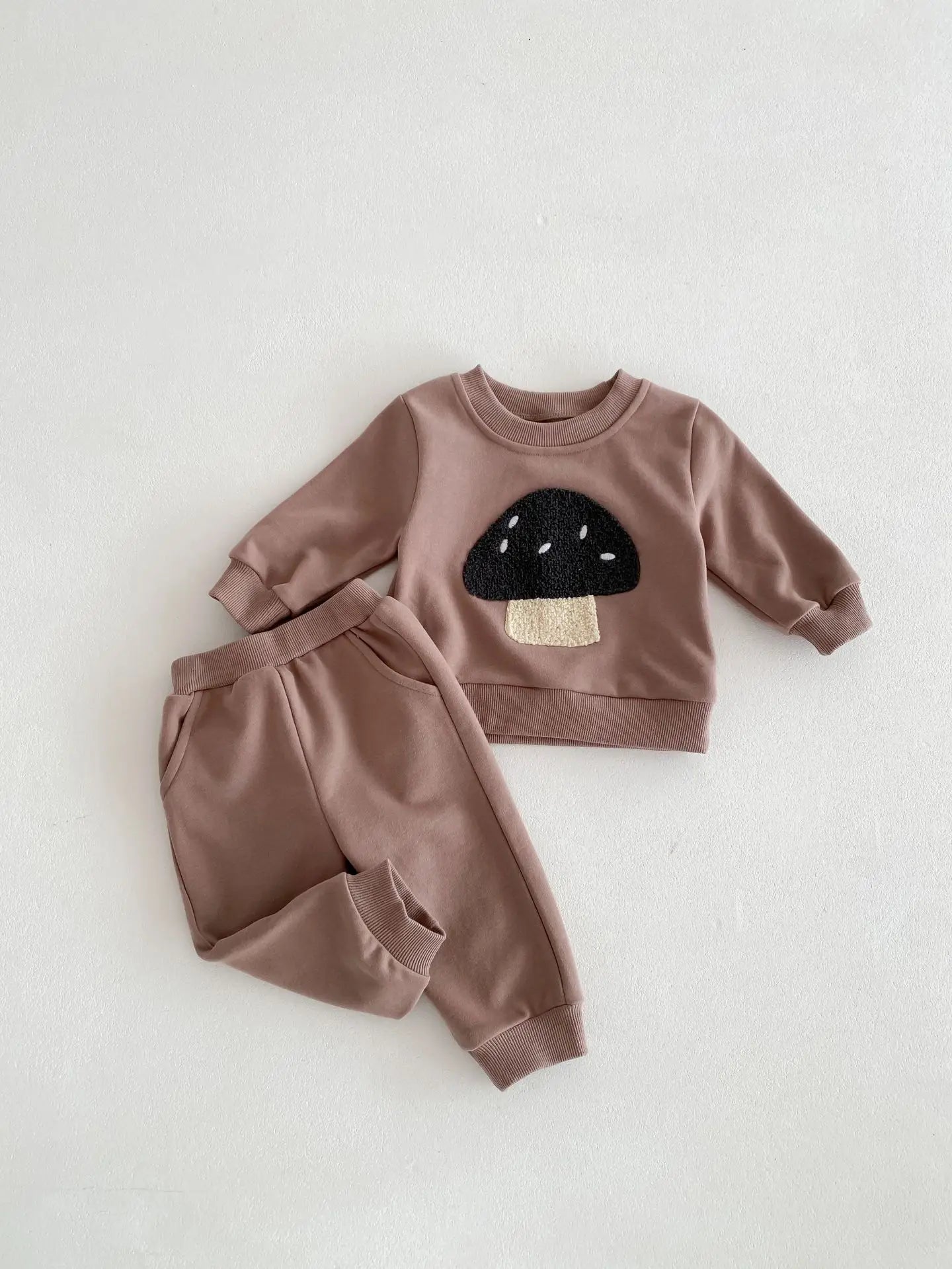 Baby Toddler Boy Girl 2Pcs Clothes Set Autumn Winter Infant Jogger Set Long Sleeve Pullover Top Pant Suit Outfit