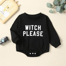 Load image into Gallery viewer, Baby Girls Boys Halloween Bodysuit With Please Print Long Sleeve Jumpsuits Romper

