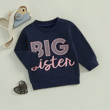 Load image into Gallery viewer, Toddler Kids Girls Big Sister Letter Print Long Sleeve Crewneck Pullover Autumn Fall Top
