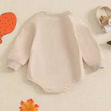 Load image into Gallery viewer, Baby Girls Boys Thanksgiving Gobble Bubble Romper Letter Turkey Print Long Sleeve Fall Jumpsuit
