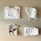 Candy Heart Print Jogger Set