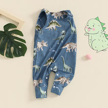 Load image into Gallery viewer, Baby Boys Romper Overalls Casual Summer Dinosaur/Tractor Print Sleeveless Jumpsuit
