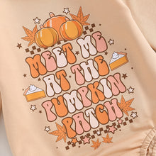 Load image into Gallery viewer, Baby Boy Girl Halloween Clothes Meet Me at the Pumpkin Patch Pumpkin Print Bodysuit Jumpsuit Romper
