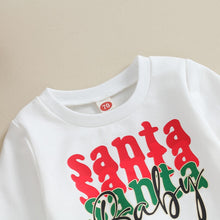 Load image into Gallery viewer, Baby Toddler Boys Girls 2Pcs Christmas Outfits Letter Print Santa Baby Long Sleeve Crew Neck Top Solid Color Long Pants Set
