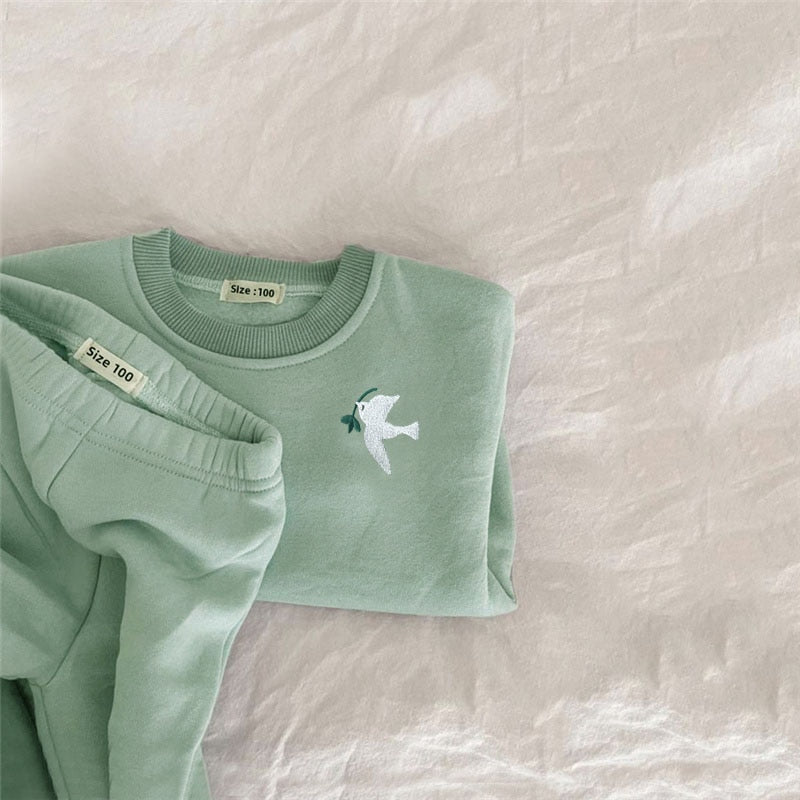 Embroidered Patch Jogger Set
