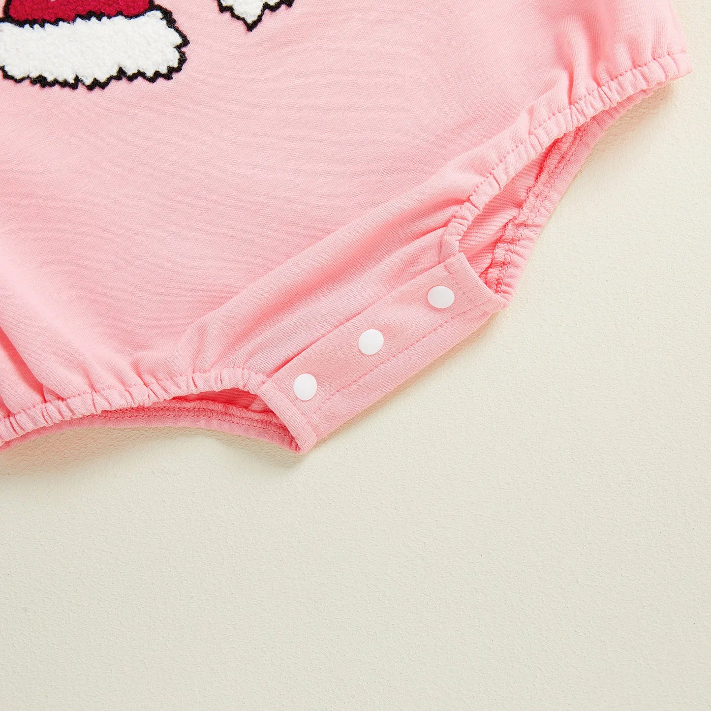 Baby Girl Christmas Romper Bow Embroidered Crewneck Long Sleeve Top Jumpsuit Cute Winter Fall Clothes