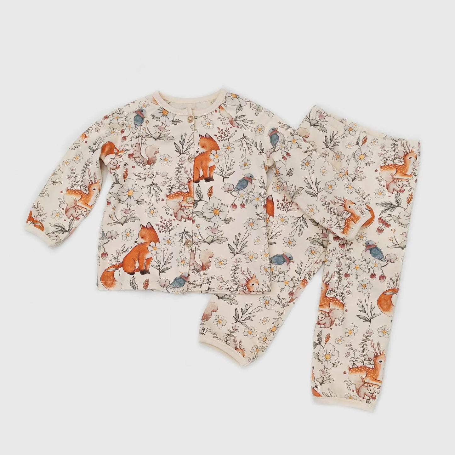 Toddler Kid Boys Girls 2Pcs Pajamas Clothes Set Long Sleeve Cotton Top Pant Suit Homewear Cute Sweet PJ Outfit