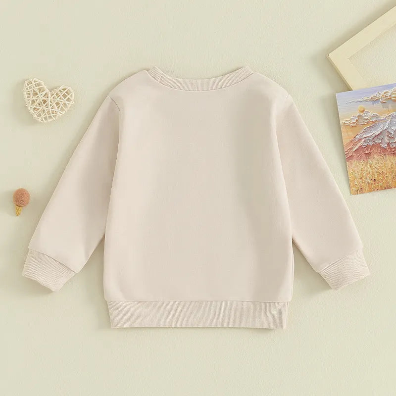 Baby Toddler Kids Girls Boys Matching Outfits Letter Print Big Lil Cousin Long Sleeve Crewneck Top