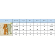 Load image into Gallery viewer, Baby Toddler Girl Fall Ribbed Romper Solid Color Long Sleeve Round Neck Button Front Flare Pants Jumpsuit
