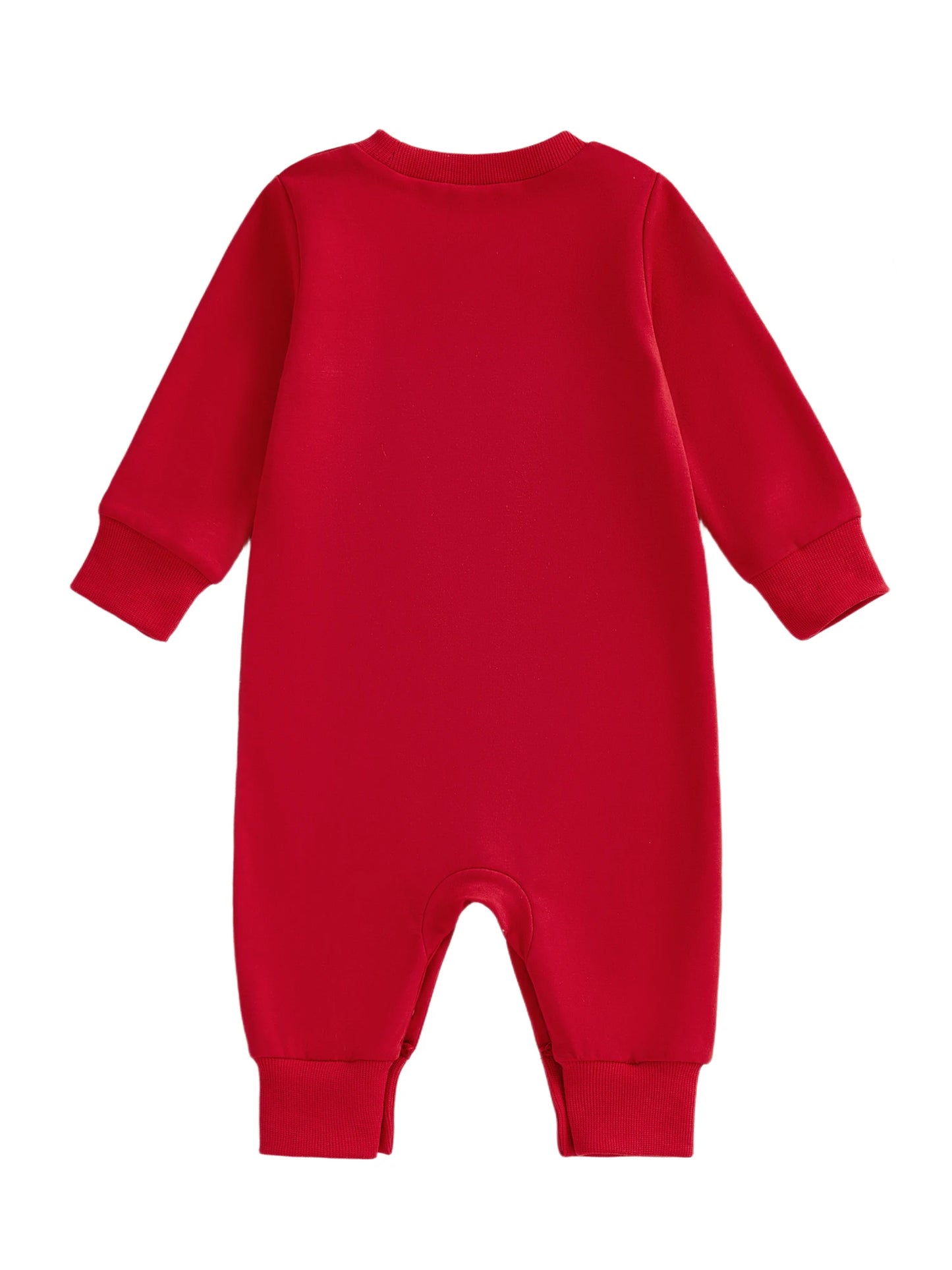 Baby Boy Girl Mama's Sweet Heart Valentine's Day Romper Crew Neck Long Sleeve Letters Heart Print Jumpsuit