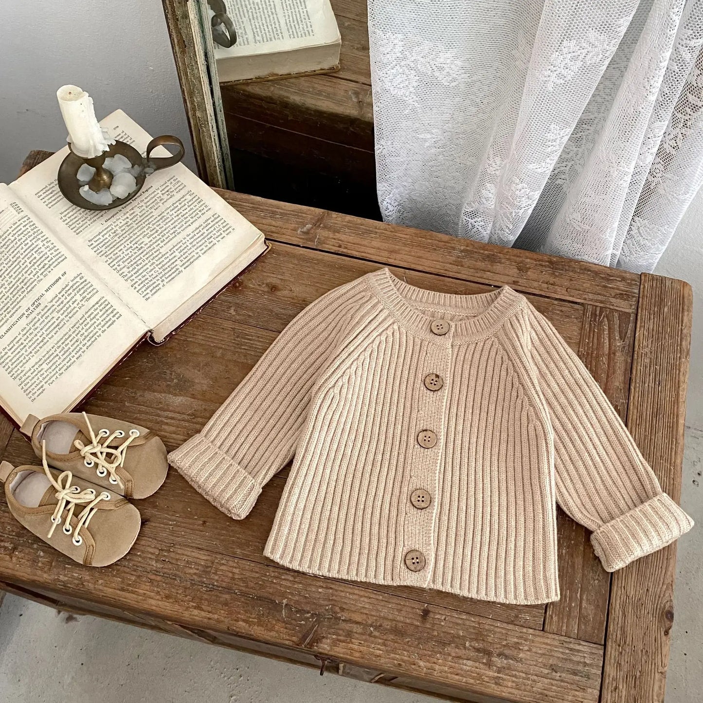 Baby Toddler Boy Girl Sweater Cardigan Knit Winter Clothes Thick Warm Knitwear Long Sleeve Top