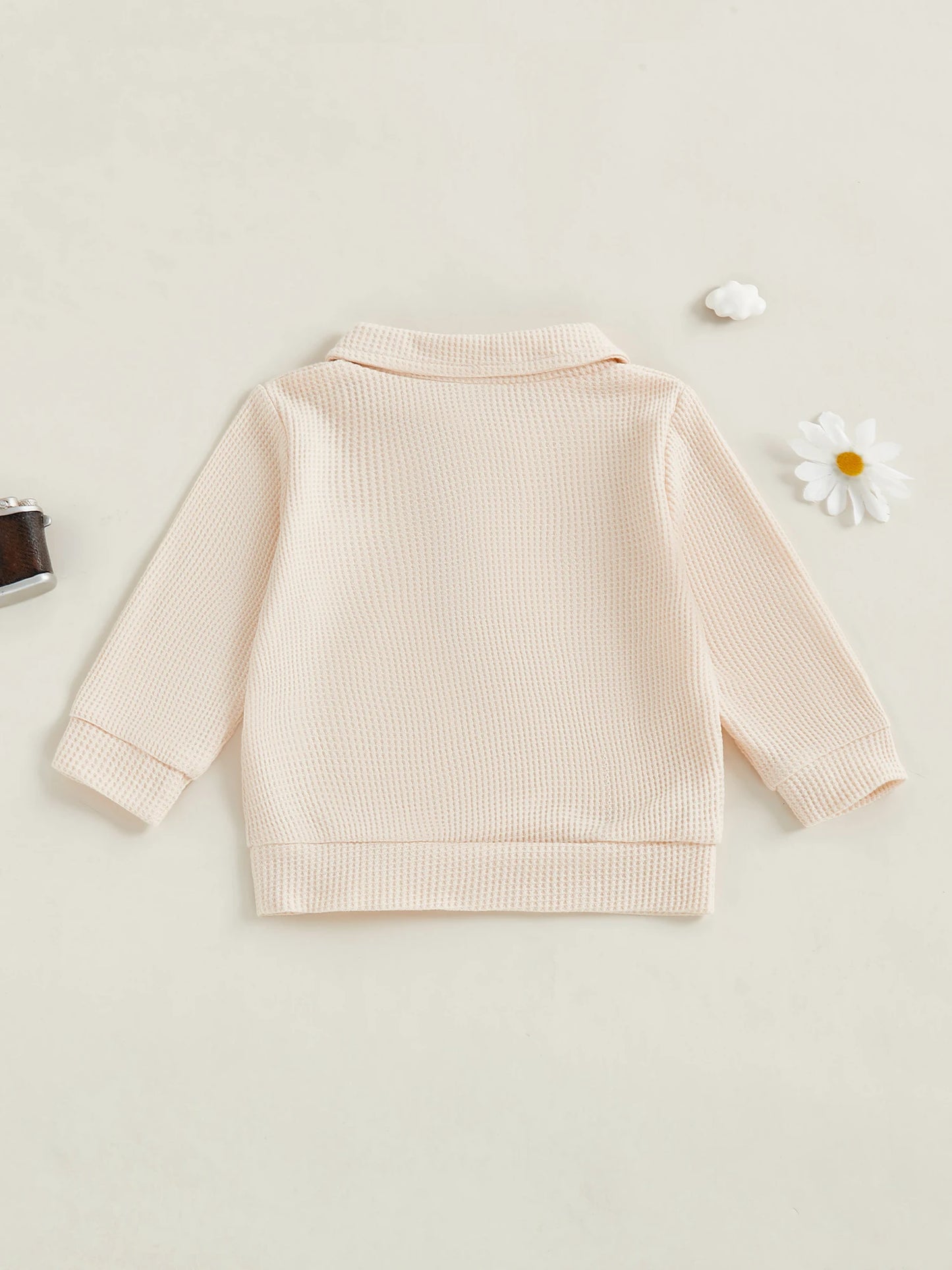 Baby Toddler Boys Autumn Casual Tops Long Sleeve Turn Down Collar Button Up Solid Color Shirt