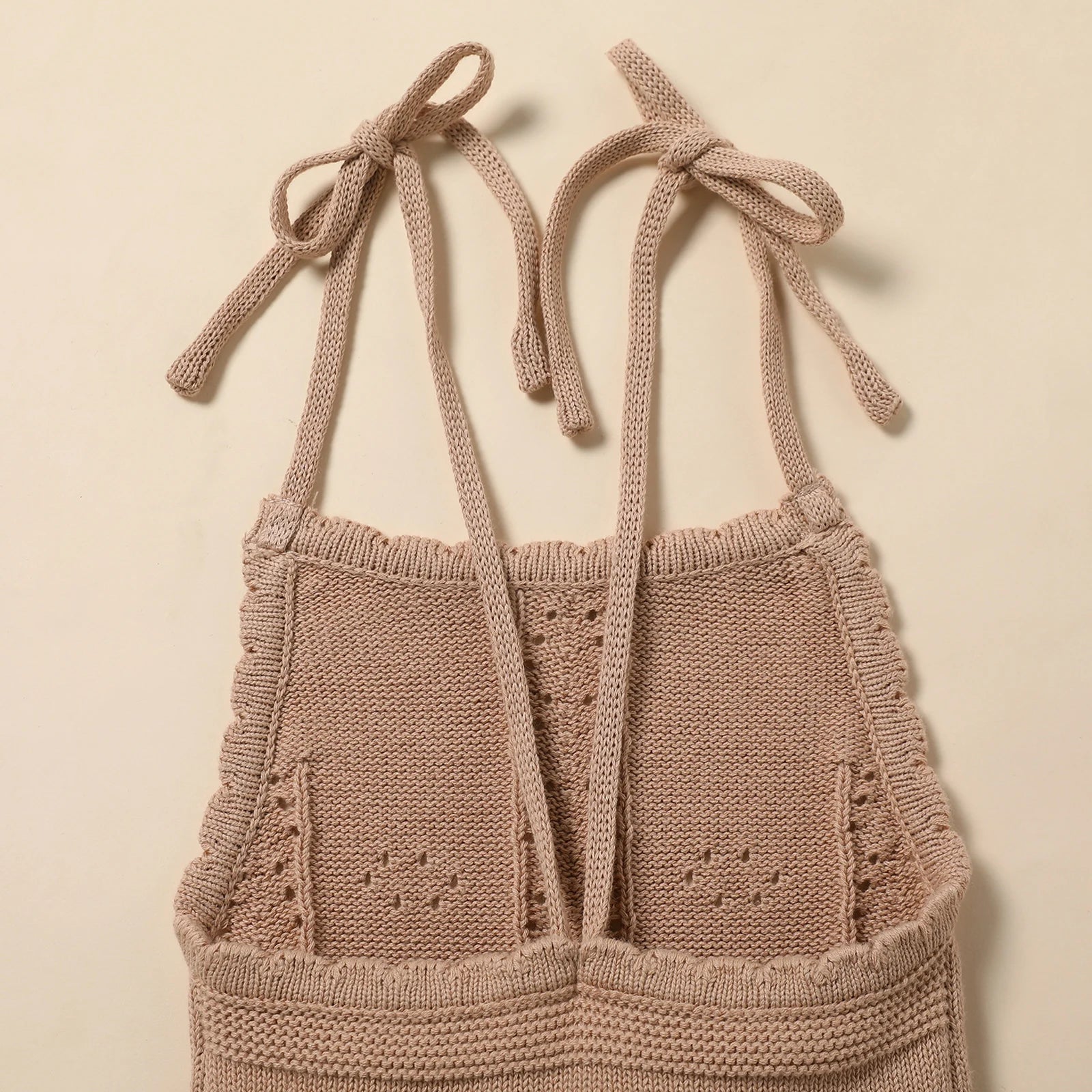 Baby Girls 2Pcs Summer Clothing Set Sleeveless Solid Knitted Tank Top Bodysuit and Shorts Set