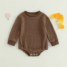 Load image into Gallery viewer, Baby Boys Girls Autumn Winter Bodysuit Casual Jumpsuit Solid Long Sleeve Crew Neck Romper
