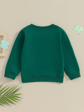 Load image into Gallery viewer, Toddler Kids Boys Girls St. Patrick&#39;s Day Lucky Letter Shamrock Clover Print Long Sleeve Pullover Top
