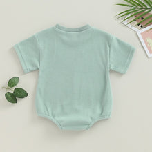 Load image into Gallery viewer, Infant Baby Boys Girls Casual Bodysuit Dinosaur Print Short Sleeve Crew Neck Waffle Jumpsuits
