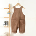 Corduroy Heart Print Jumpsuit Romper