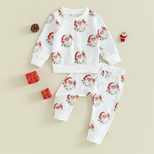 Load image into Gallery viewer, Toddler Baby Girl Boy 2Pcs Christmas Outfit Long Sleeve Santa Claus Print Top Pant Set
