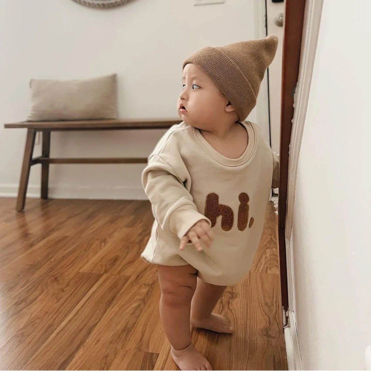 Hi Embroidery Cotton Bodysuit Romper