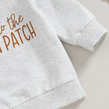 Load image into Gallery viewer, Toddler Baby Boys Girls 2Pcs Halloween Clothes Sets Long Sleeve Take me to the Pumpkin Patch Print Top Elastic Waist Pants
