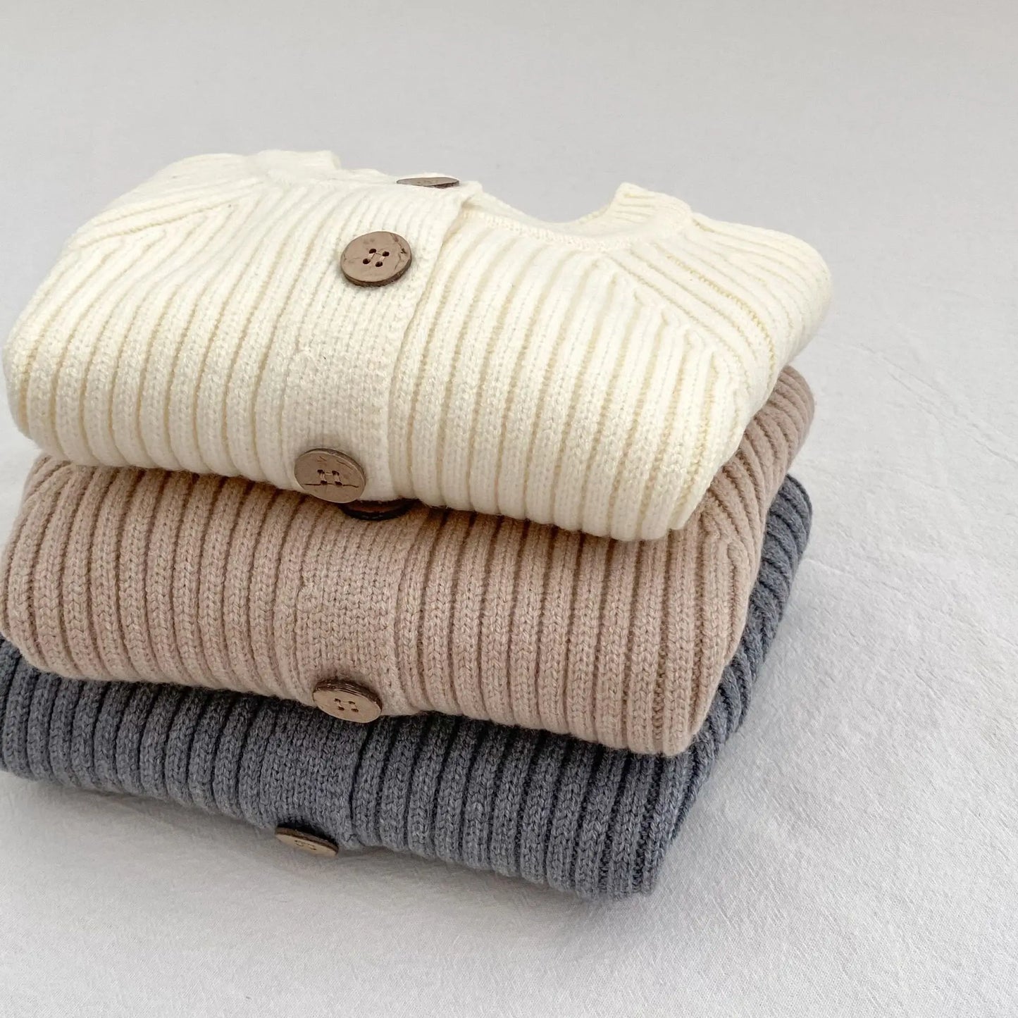 Baby Toddler Boy Girl Sweater Cardigan Knit Winter Clothes Thick Warm Knitwear Long Sleeve Top