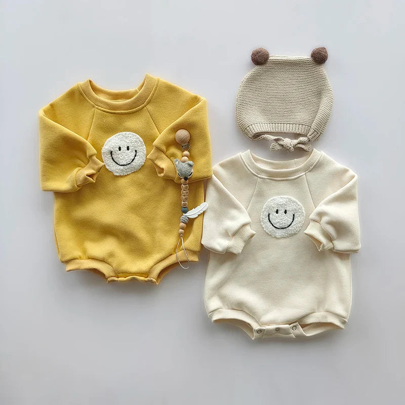 Fuzzy Smile Bodysuit Romper