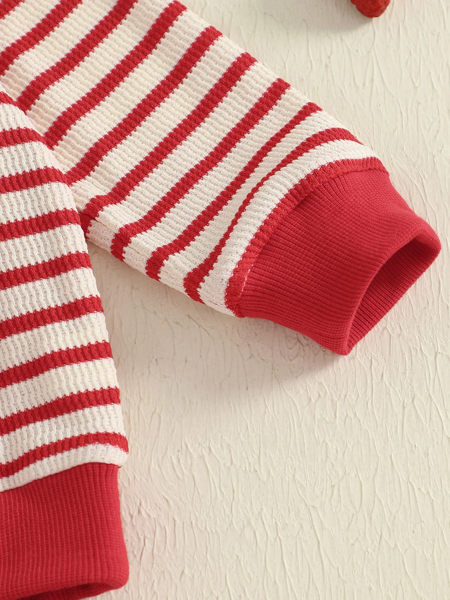 Baby Toddler Girls 2Pcs Autumn Pants Sets Strawberry Embroidery Long Sleeve Top Striped Pants Set