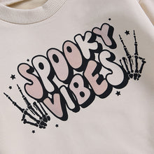 Load image into Gallery viewer, Baby Girls Halloween Bodysuit Long Sleeve Crew Neck Letters/Pumpkin/Ghost Print Jumpsuit Romper
