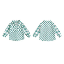 Load image into Gallery viewer, Baby Toddler Boys Girls Autumn Jacket Checkered Plaid Print Lapel Neck Long Sleeve Button Down Pockets Coat Top
