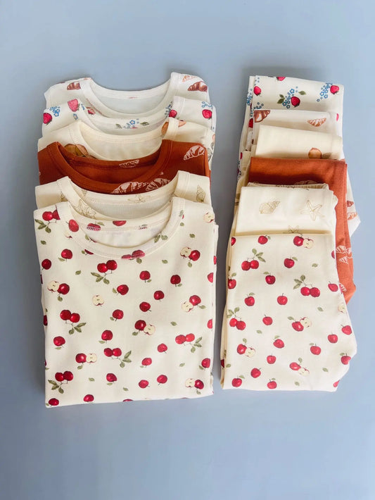 Toddler Kid Girl 2Pcs Clothes Cotton Pajamas Set Autumn Winter Long Sleeve Top Pant Suit Homewear 2pcs PJ Set Outfit