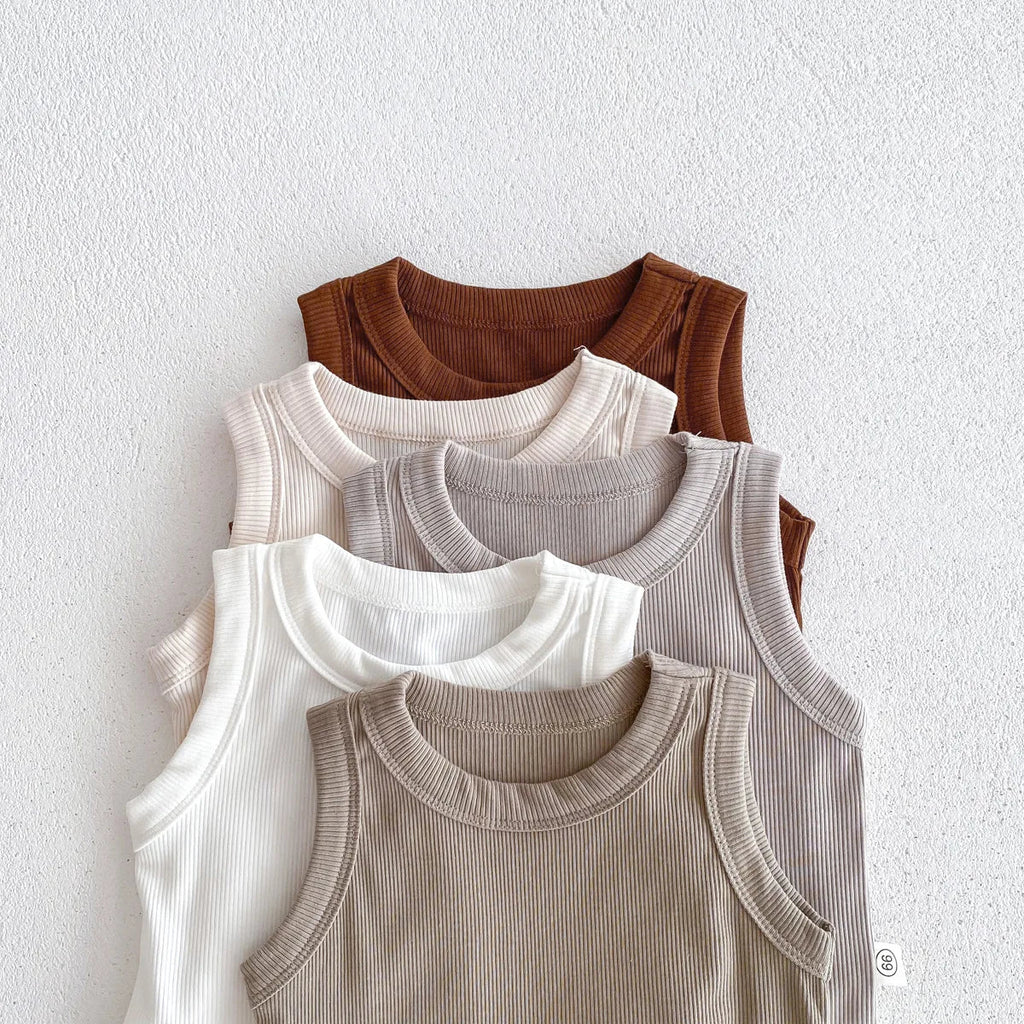 Solid Round Neck Bodysuit Romper