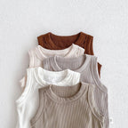 Solid Round Neck Bodysuit Romper