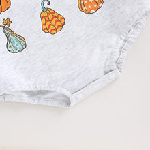 Load image into Gallery viewer, Baby Girls Boys Long Sleeve Crew Neck Pumpkin Print Fall Clothes Halloween Bubble Romper
