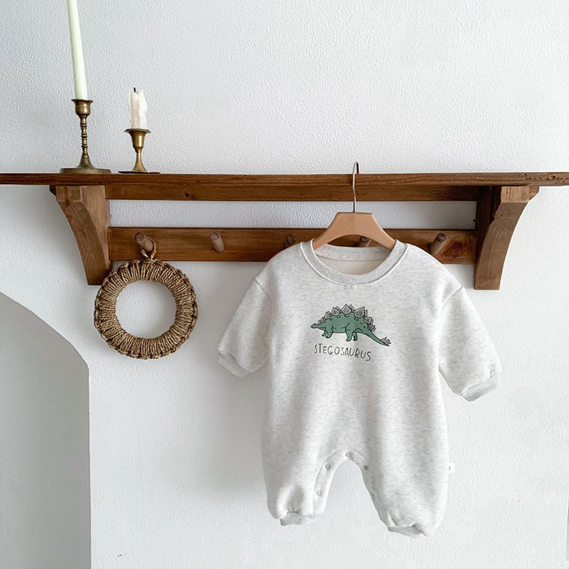 Cozy Dinosaur Jumpsuit Romper