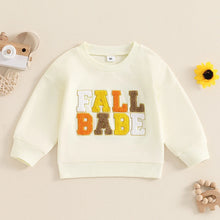 Load image into Gallery viewer, Baby Toddler Boys Girls Fall Babe Long Sleeve Embroidery Letters Fall Crewneck Top
