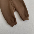 Teddy Bear Patch Hoodie Jumpsuit Romper