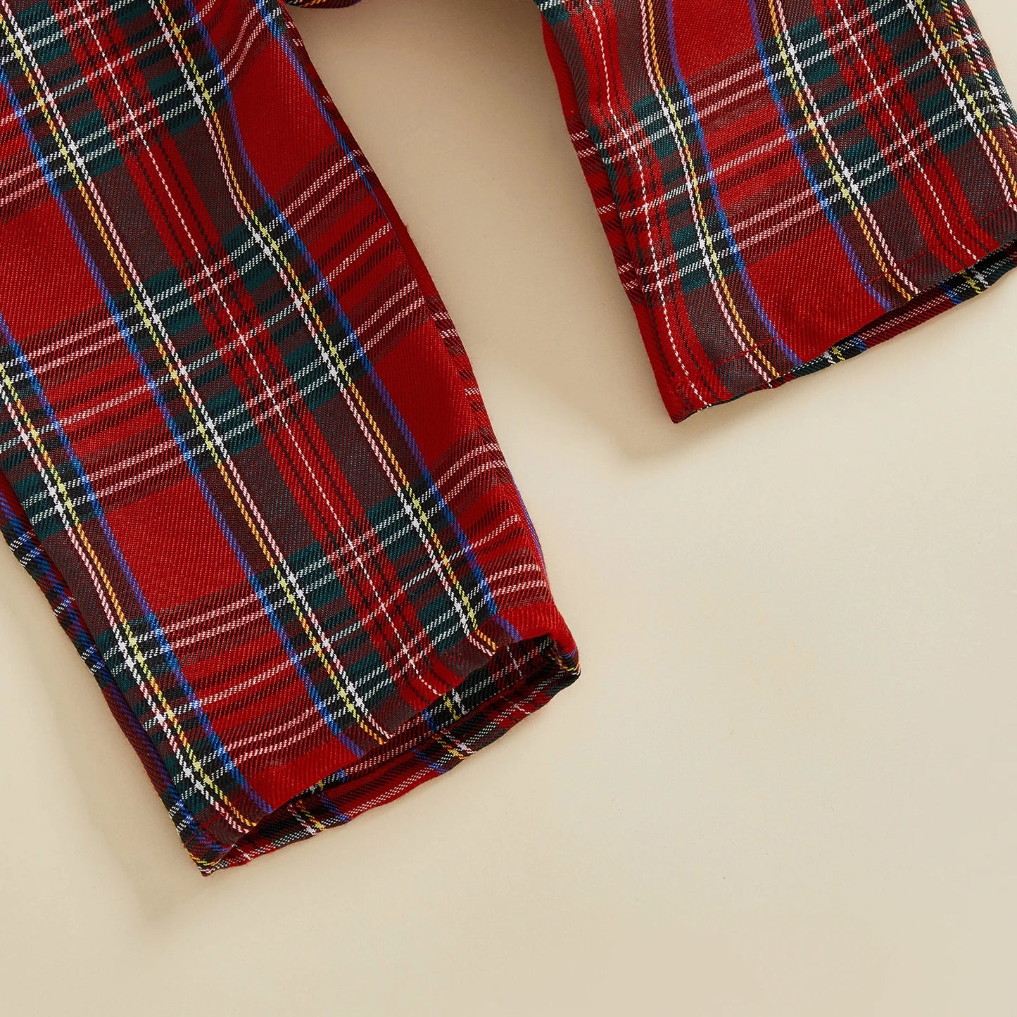 Baby Toddler Boys 2Pcs Christmas Outfits Long Sleeve Train Tree Embroidery Top + Plaid Pants Set Winter Clothes