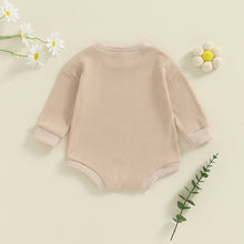 Load image into Gallery viewer, Baby Girls Little Sister Romper Long Sleeve Crew Neck Flower Letters Print Bodysuit
