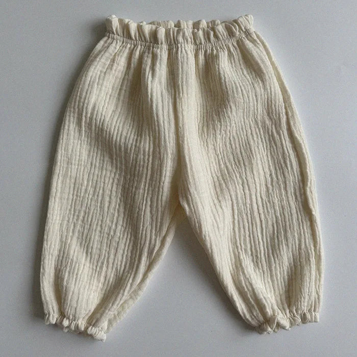 Baby Toddler Boys Girls Muslin Pants Casual Lantern Pants Long