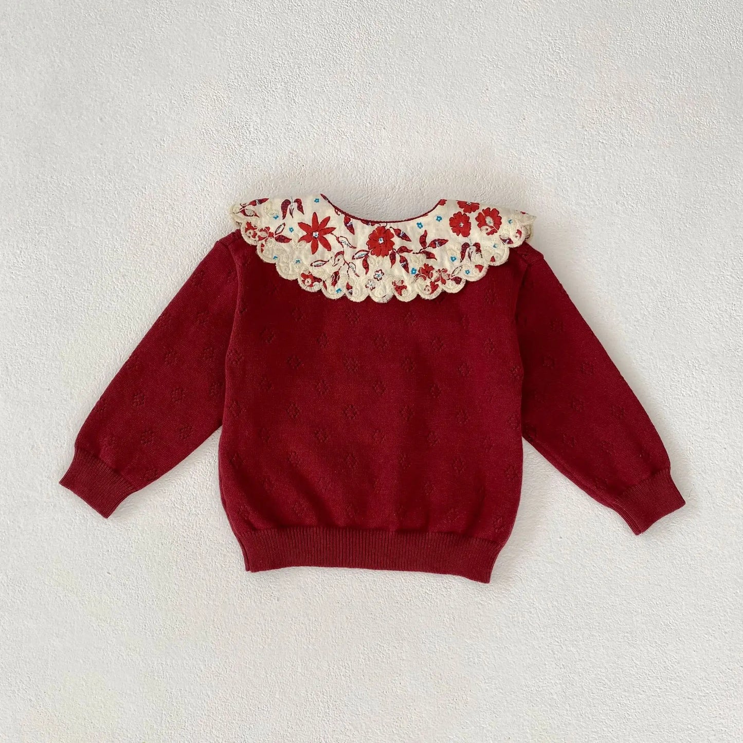 Baby Toddler Girl Autumn Winter Clothes Infant Flower Sweater Long Sleeve Knit Pullover Top Knitwear Floral Top