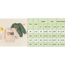 Load image into Gallery viewer, Toddler Kids Boys All You Need Is 10VE Love Long Sleeve Crew Neck Letters Print Pullover Top
