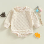Baby Boys Girls Romper Long Sleeve Crew Neck Checkered Bodysuit Fall Playsuit