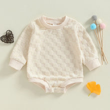 Load image into Gallery viewer, Baby Boys Girls Romper Long Sleeve Crew Neck Checkered Bodysuit Fall Playsuit
